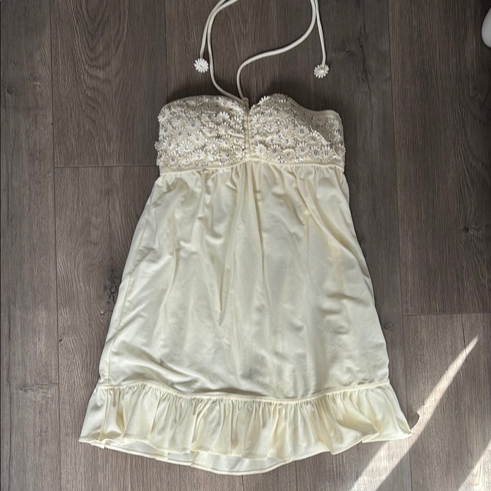 Juicy Cream/Silver Flower Cover Up/Dress